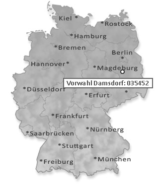 Telefonvorwahl von Damsdorf