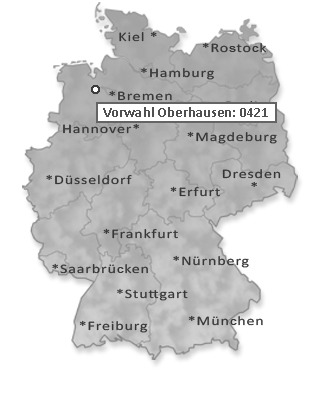 Telefonvorwahl von Oberhausen
