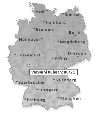 Telefonvorwahl von Kubach