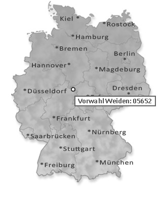 Telefonvorwahl von Weiden