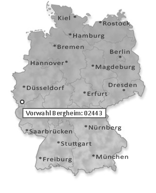 Telefonvorwahl von Bergheim