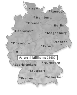 Telefonvorwahl von Mülheim