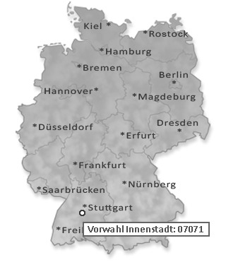 Telefonvorwahl von Innenstadt