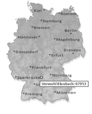 Telefonvorwahl von Blaubach