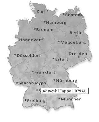 Telefonvorwahl von Cappel