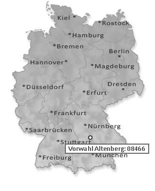 Telefonvorwahl von Altenberg