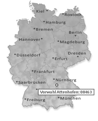 Telefonvorwahl von Attenhofen