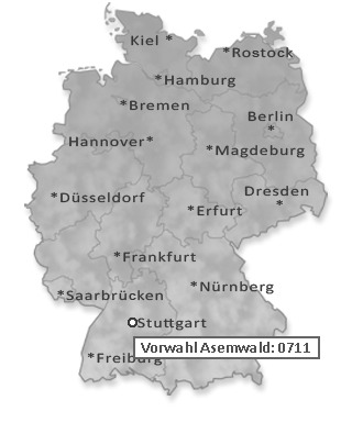 Telefonvorwahl von Asemwald