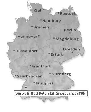 Telefonvorwahl von Bad Peterstal-Griesbach