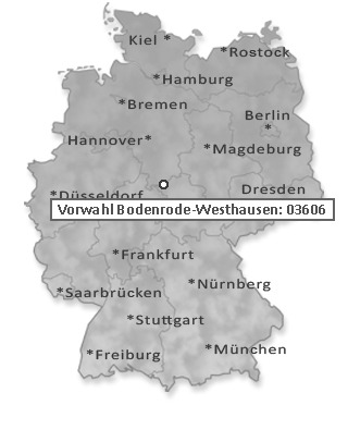 Telefonvorwahl von Bodenrode-Westhausen