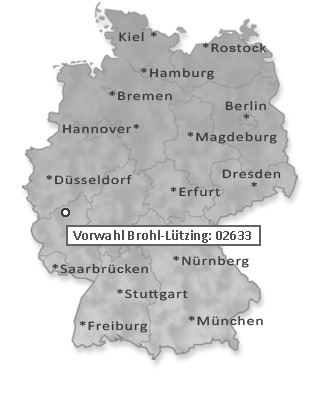 Telefonvorwahl von Brohl-Lützing