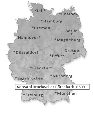 Telefonvorwahl von Bruchweiler-Bärenbach