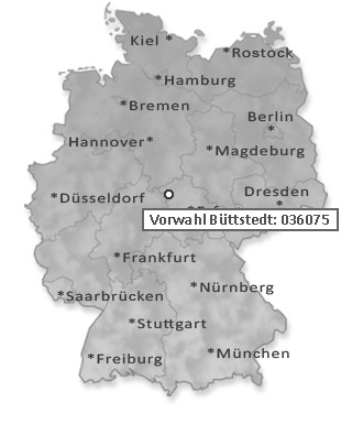 Telefonvorwahl von Büttstedt