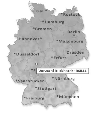Telefonvorwahl von Burkhards