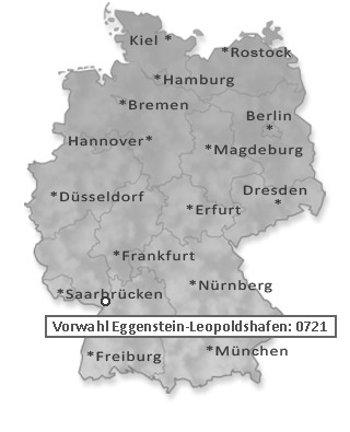 Telefonvorwahl von Eggenstein-Leopoldshafen