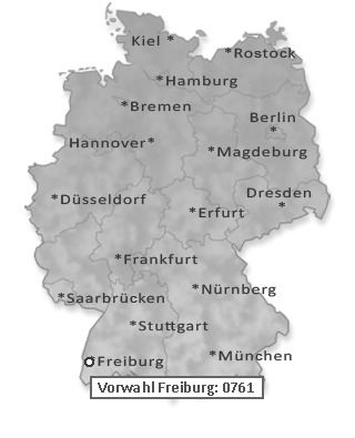 Telefonvorwahl von Freiburg