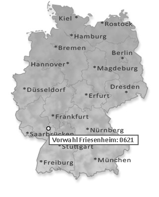 Telefonvorwahl von Friesenheim