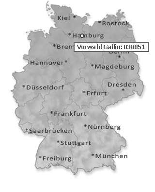 Telefonvorwahl von Gallin