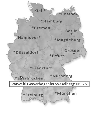 Telefonvorwahl von Gewerbegebiet Weselberg