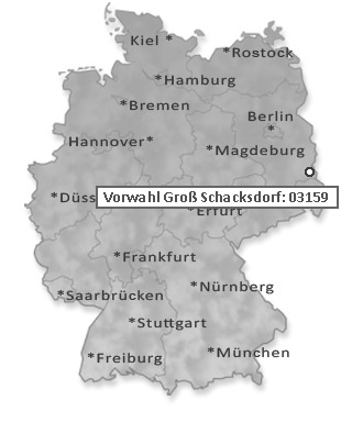 Telefonvorwahl von Groß Schacksdorf