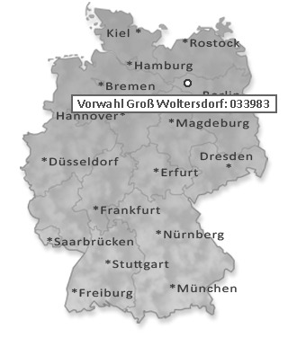 Telefonvorwahl von Groß Woltersdorf