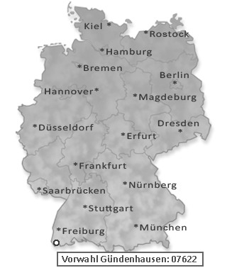 Telefonvorwahl von Gündenhausen