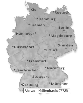 Telefonvorwahl von Gütenbach