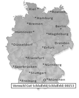 Telefonvorwahl von Gut Schluifeld;Schluifeld