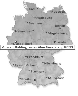 Telefonvorwahl von Hiddinghausen über Gevelsberg