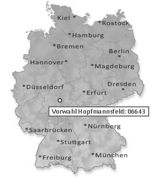 Telefonvorwahl von Hopfmannsfeld