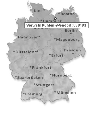 Telefonvorwahl von Kuhlen-Wendorf