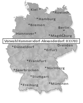 Telefonvorwahl von Kummersdorf-Alexanderdorf