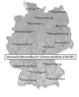 Telefonvorwahl von Meuselbach-Schwarzmühle