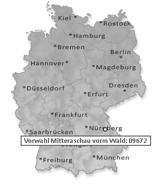 Telefonvorwahl von Mitteraschau vorm Wald