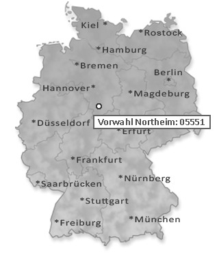 Telefonvorwahl von Northeim