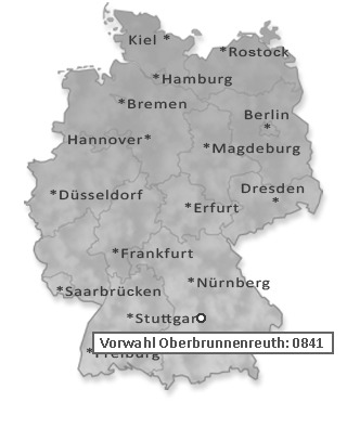 Telefonvorwahl von Oberbrunnenreuth
