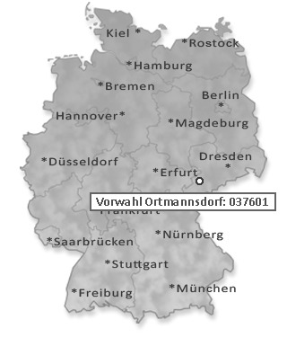 Telefonvorwahl von Ortmannsdorf