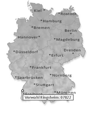 Telefonvorwahl von Ringsheim