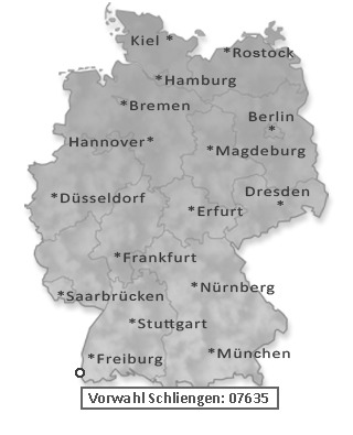 Telefonvorwahl von Schliengen