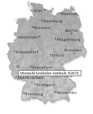 Telefonvorwahl von Senheim-Senhals