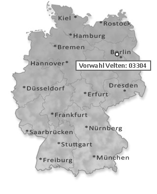 Telefonvorwahl von Velten