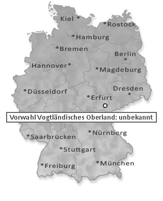 Telefonvorwahl von Vogtländisches Oberland