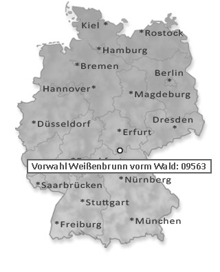 Telefonvorwahl von Weißenbrunn vorm Wald