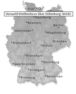 Telefonvorwahl von Weißenhaus über Oldenburg