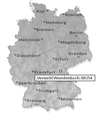 Telefonvorwahl von Wundenbach