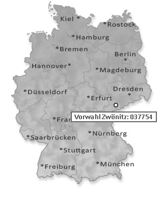 Telefonvorwahl von Zwönitz